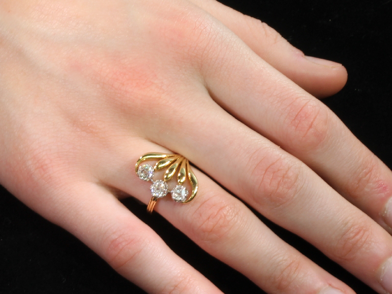 Typical Art Nouveau diamond engagement ring (image 13 of 15)